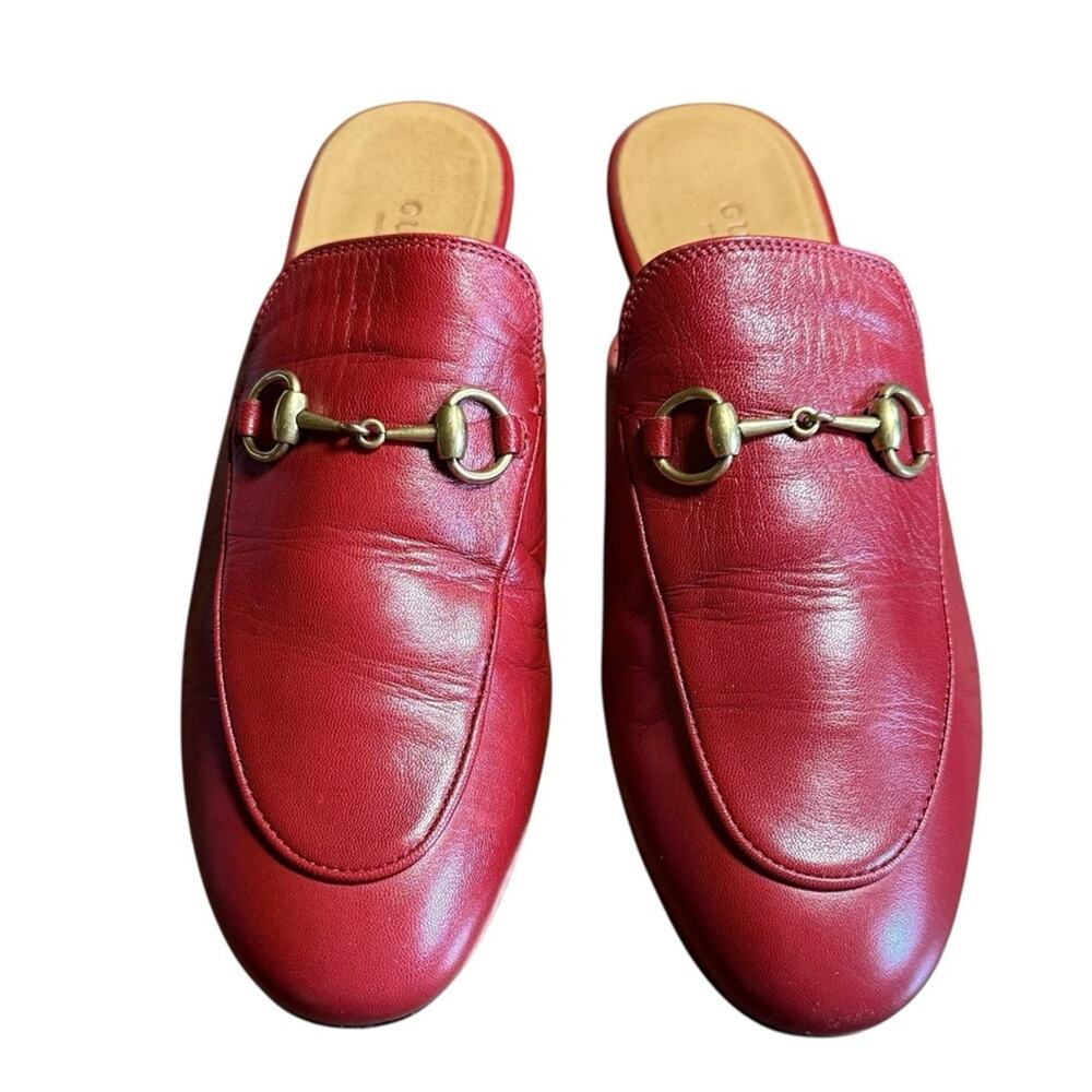 Gucci Princetown Red Leather Horsebit Slip On Iconic Mules Loafers EU 37 US 7 - Picture 2 of 14